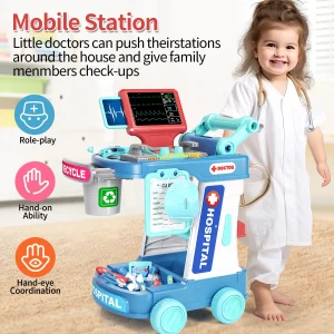 Children's Doctor Toy Simulation Tool Set for Girls