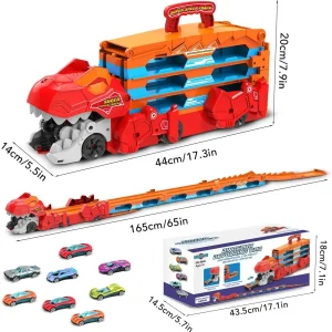 Transport Truck Toys Ejection Folding Portable Track