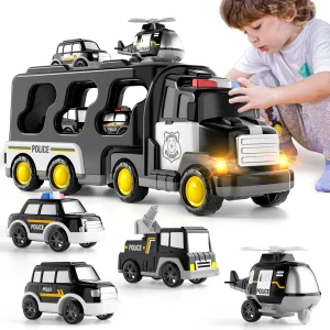 5 In 1 Police Truck Sets