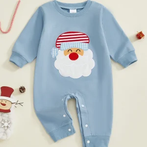 Infant Toddler Christmas Santa Claus Jumpsuit  for Baby Boy