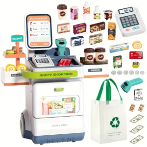 48-Piece Pretend Play Cash Register