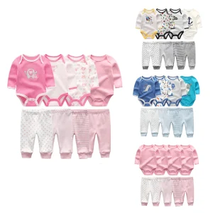 Baby Boy Girl Clothing Set Long Sleeve Cotton